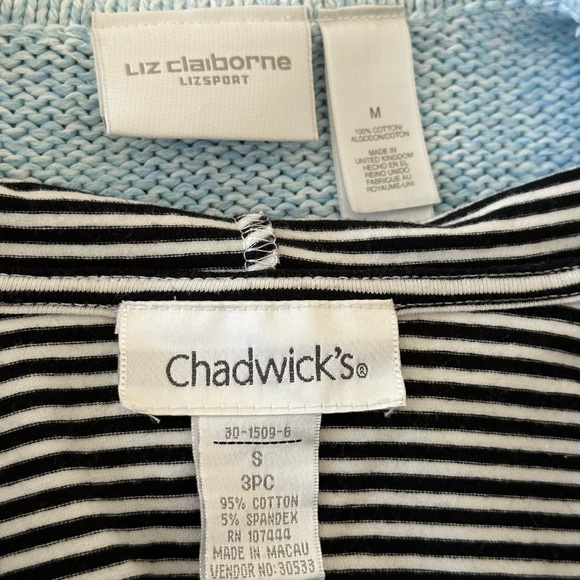 Vtg 2 of Woman’s Liz Claiborne & Chadwick's Top, Sz S/M. - Picture 5 of 5